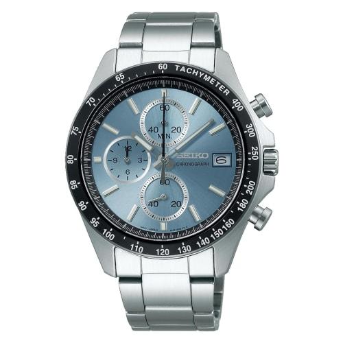 

Seiko Selection Quartz Chronograph (Vertical Three-Eye Design) SBTR029 Men s Silver Watch