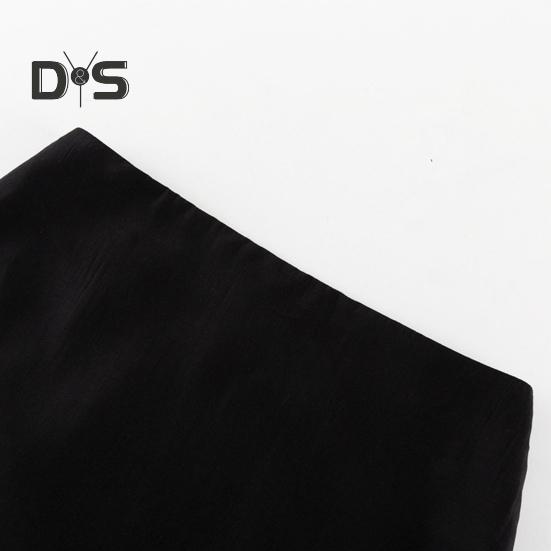 Women Maxi Skirt High Waist Mesh Yarn Cover Perspective Solid Color Skirt Hip Wrapped Split Design Long Skirt