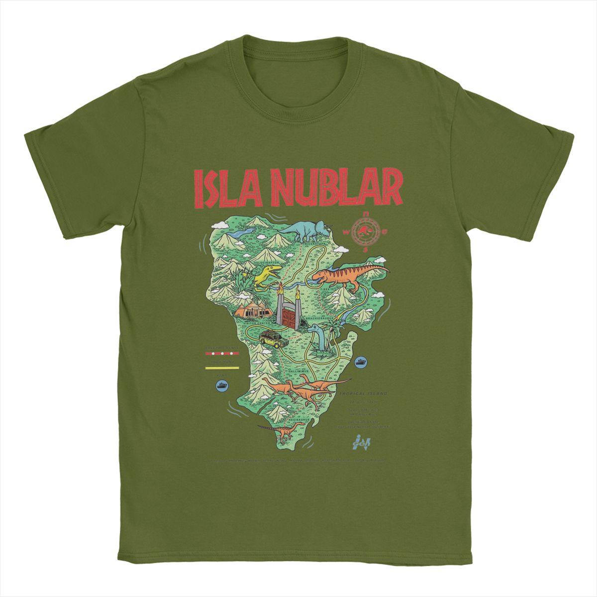 

Novelty Jurassics Parks Isla Nublar T-Shirt Men Round Neck Cotton T Shirts Short Sleeve Tees Plus Size Clothing 4XL