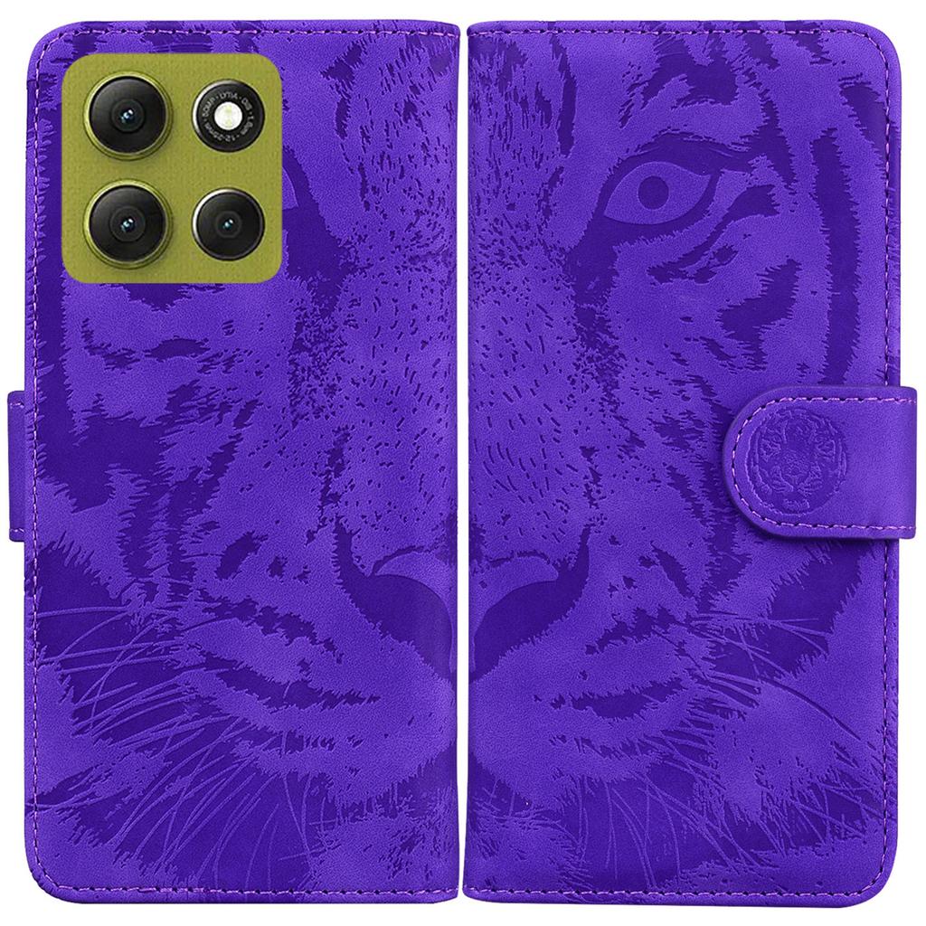 For Motorola Moto G86 5G Case Tiger Imprint Leather Wallet Phone Cover