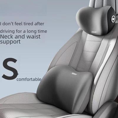 Memory Foam Car Pillow Set: Headrest, Lumbar Support, Shoulder Pillow. Perfect for Comfort On the Road!