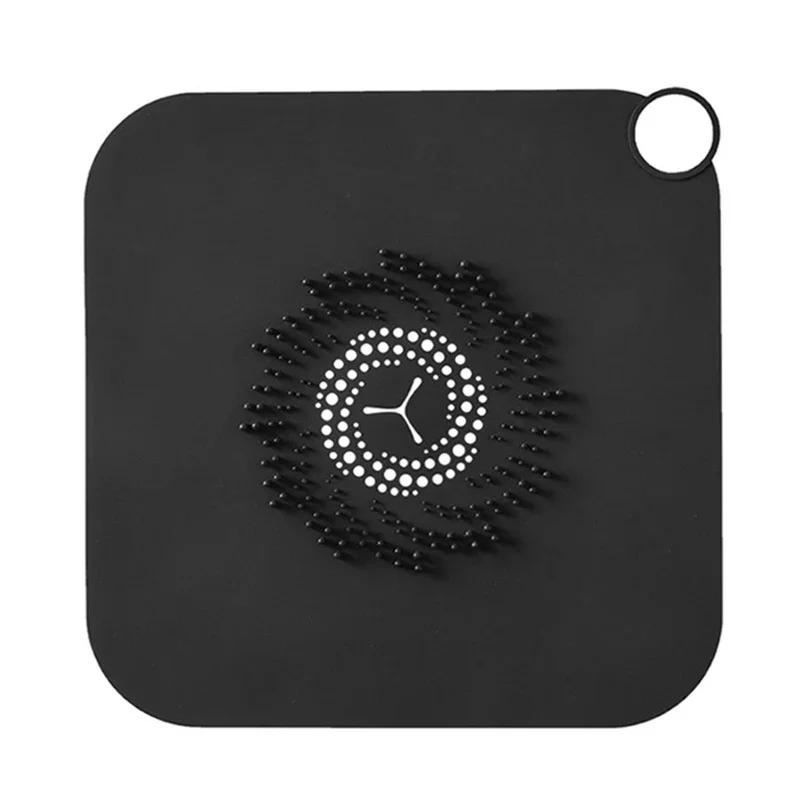 

Bathroom Floor Cover, Kitchen Sewer Filter, Bath Shower Cover, Floor Sink Drain Strainer, Hair Stopper, 1pc Bathroom Sink Filter чёрный