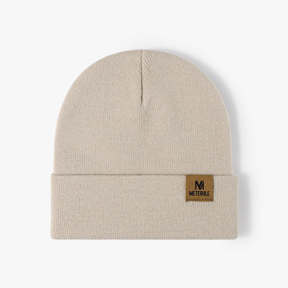 Unisex Autumn Winter Riding Hat Cuffed Warm Beanie Hats Knitted Cycling Cap for Skiing Camping Traveling
