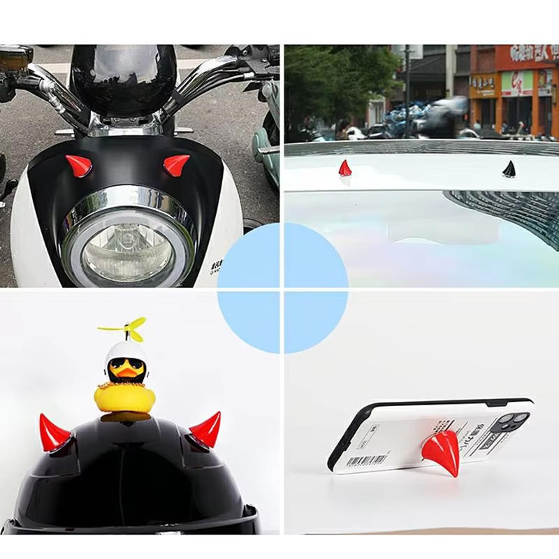 4PCS Motorcycle Helmet Cute Corner Horn Decoration Motocross Full Face Off Road Helmet Decoration Moto Car Accessories