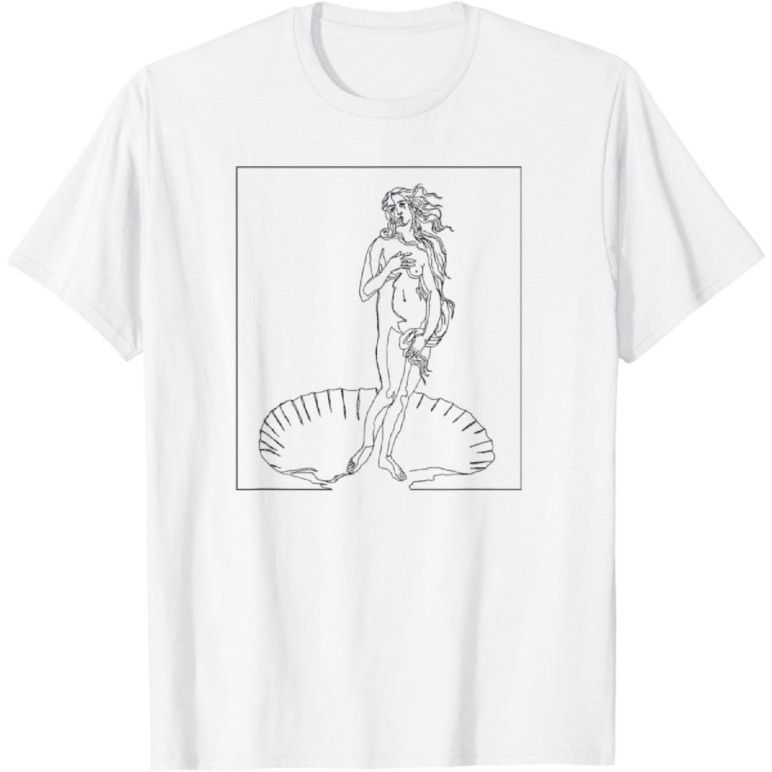 

Aphrodite Venus Minimalist Aesthetic Line Art Artsy T-Shirt XXXXXL білий