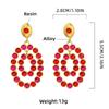 Pinkdudu European American Women Multi Layered Oval Diamond Studded Earrings Fashionable Personalized Geometric Drop Earrings PD2152