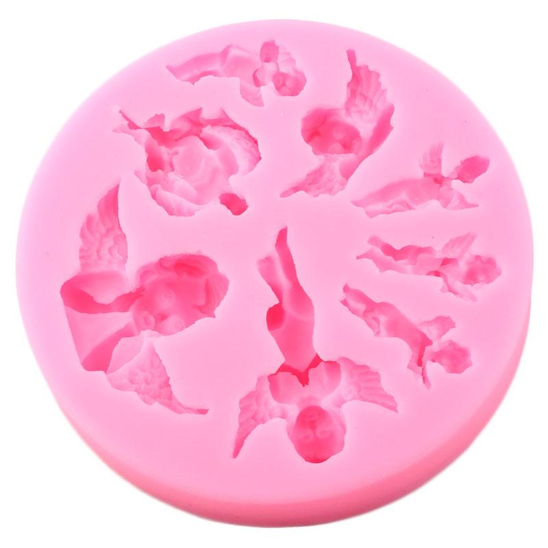 3D-Silikonformen mit süßem Amor-Engel, für Schokolade, Süßigkeiten, Fondant, DIY-Bastelarbeit, Epoxidharzform, Baby-Geburtstagskuchen, Dekorationswerkzeuge