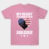 T-Shirt Damen Mein Herz gehört einem Soldaten Harajuku Print Kawaii T-Shirt Sommer Kurzarm Damen T-Shirt Top Tee