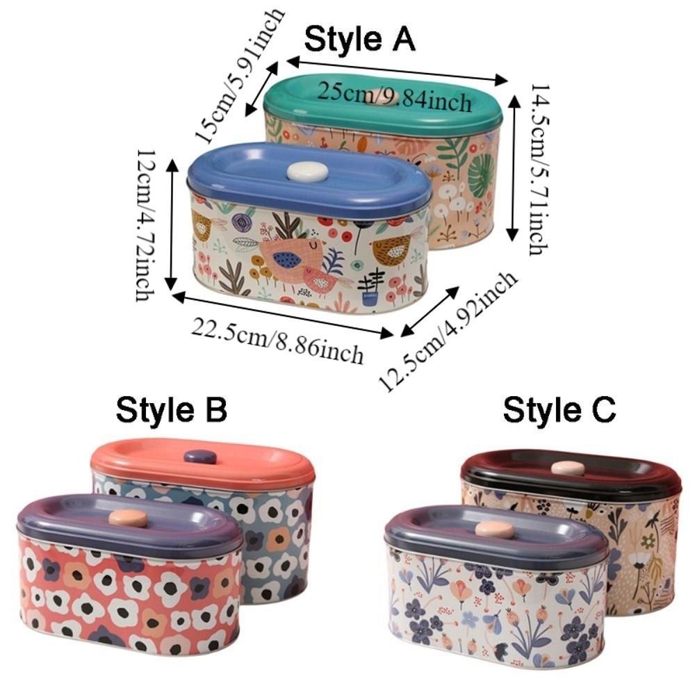 2PCS/SET European Style Tinplate Storage Box Large Capacity Candy Cookie Box Gift Boxes  Living Room