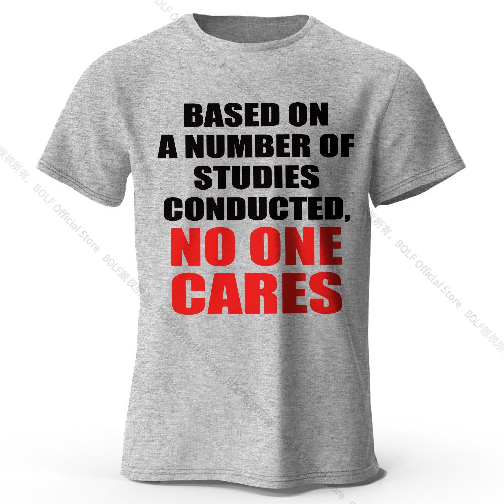 Men's No One Cares Printed T-Shirt 100% Cotton Oversized Edgy Graphic Tees for Women Summer Tops Punk Streetwear
