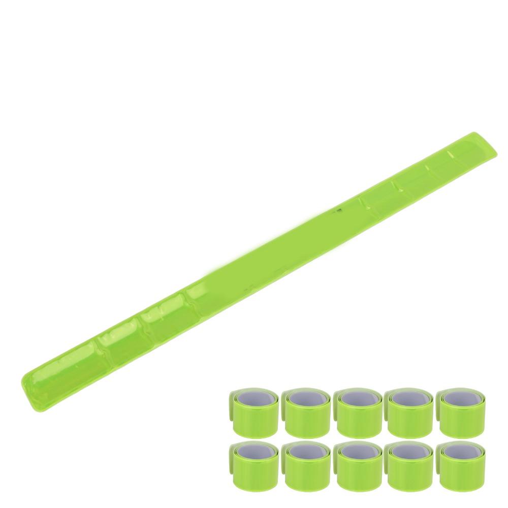 10PCS 40*3cm Reflective Slap Bands High Visibility Safety Reflector Strips for Adults