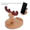 2 Sets Cellphone Stand Deer Shaped Multifunctional Wooden Desk Mobile Phone Stand Desktop Decorations