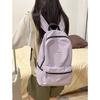 Small Fresh Solid Color Backpack for Female College Students, Outdoor Mountaineering Bag, Simple and Lightweight Travel Study Ba