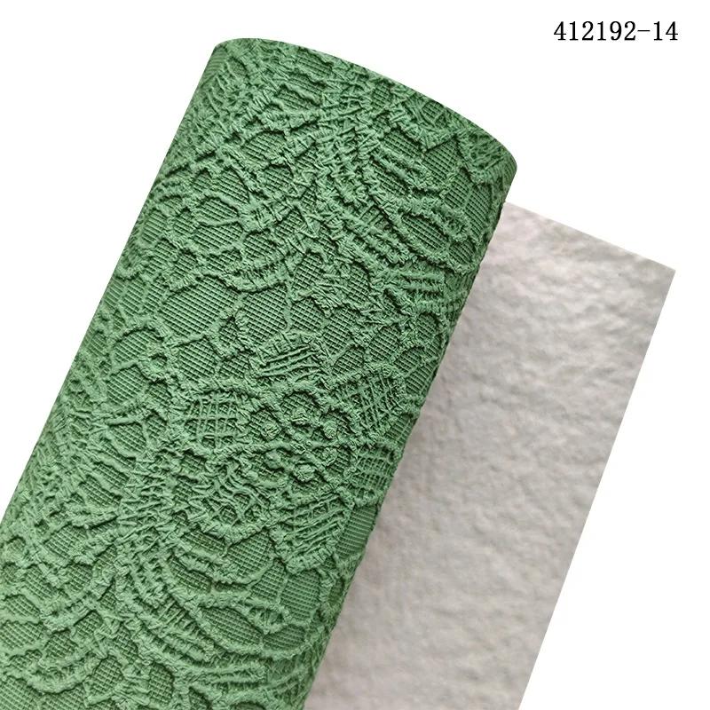 1 Yard Flower Textured Embossed Faux Leather Roll Synthetic Fabric for DIY Handmade Projects Leather Bows Jewlery Making
