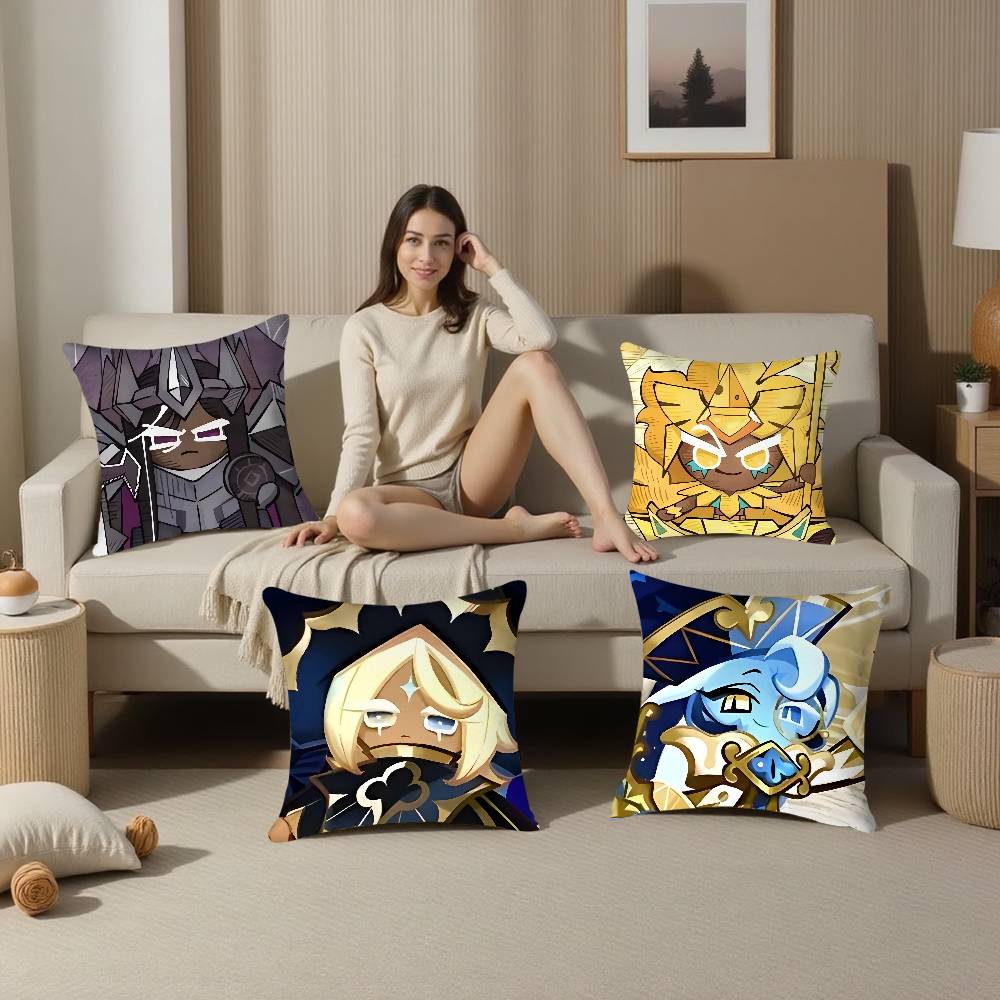 Game C-Cookie Run Kingdom Pillow Case Sofa Living Room Bedroom Double-Sided Printing Square Cushion Nap Time Pillow Case