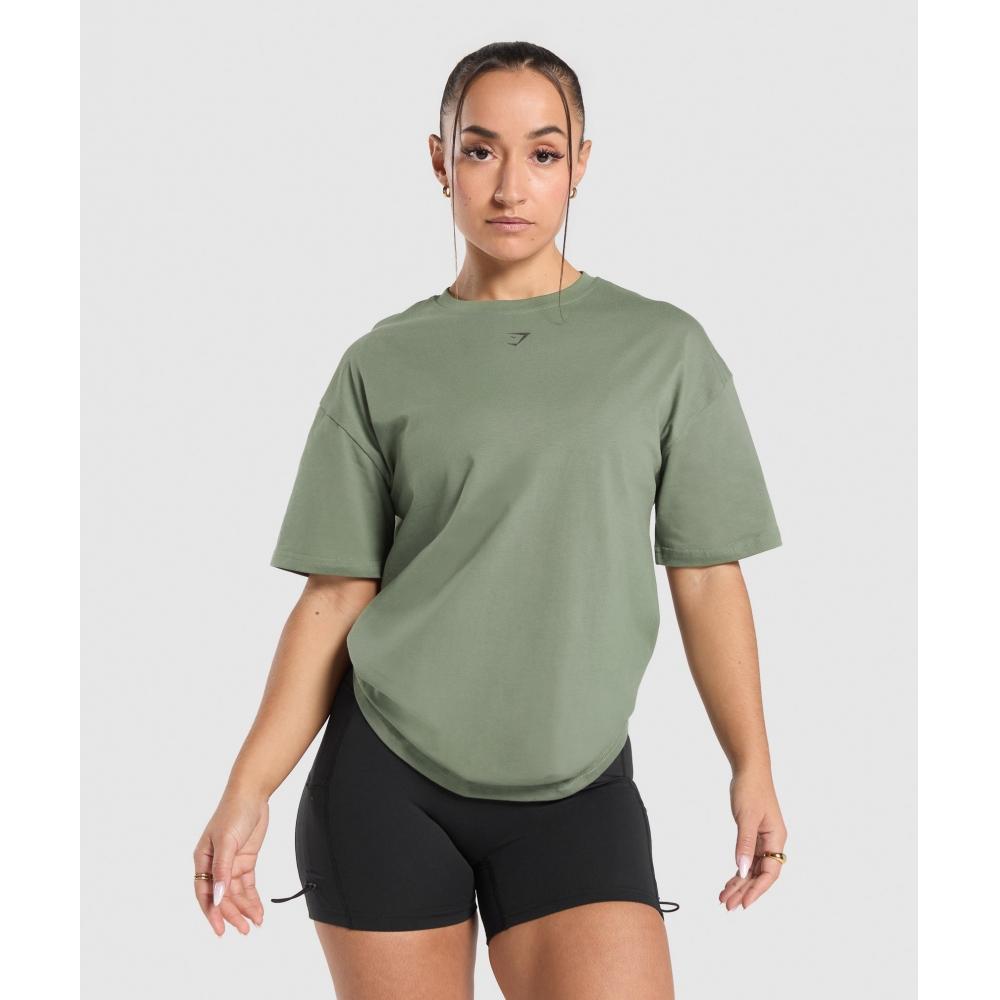 Gymshark CollegiaTe Oversized T shirT uniT Green B2b2d Ecjf