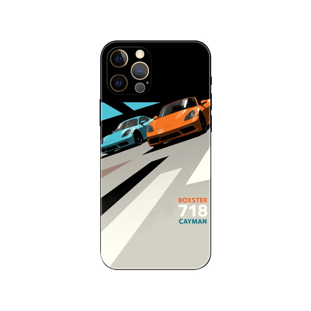 911 GT3 Phone Case for Iphone 5 5s 2020se 6 6s 7 8 Plus X 10 XR XS 11 12 13 Mini Pro MAX Black Tpu Back Cover