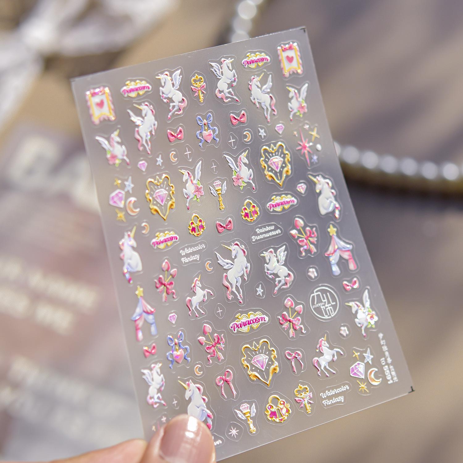 Tomoni Cute Cherry & Rabbit Nail Stickers - European & American Decorative Nail Art