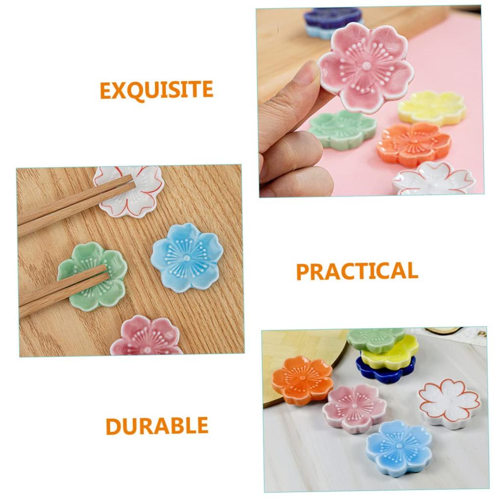 HOLIDYOYO Keramik Kirschblüte Essstäbchen Japanischer Stil Essstäbchen Gemusterte Essstäbchen Japanische Niedliche Essstäbchen Japanische Essstäbchen Liebliche Essstäbchen