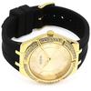 Guess Gold Dial Black Silicone Strap Women's Quartz Watch - GW0034L1