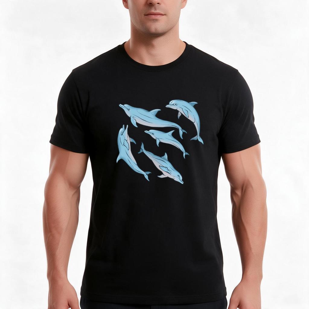 A Story About Dolphins 3 Tshirt Summer Casual Cotton Tee Oversized Streetwear Tops Vintage Graphic Print Unisex Unisex Unisex