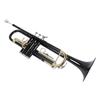 Trumpet Bb Brass Instrument Standard Set for Beginners Band Professional Performance Black
