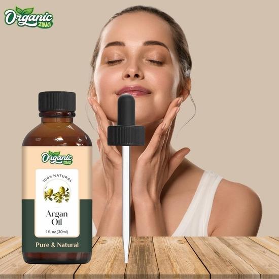 Ulei de Argan Organic Zing Pur & Natural pentru Piele, Față, Îngrijirea Părului și Masaj - 30ml