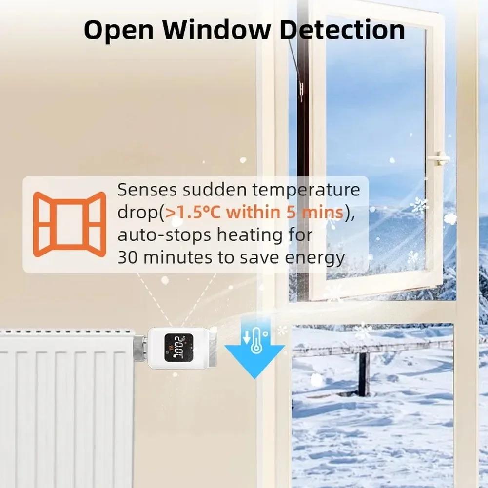 Smart Thermostat Radiator Valve Actuator Compatible with For ZigBee and For Tuya with Remote Access and Weekly Heating Schedule
