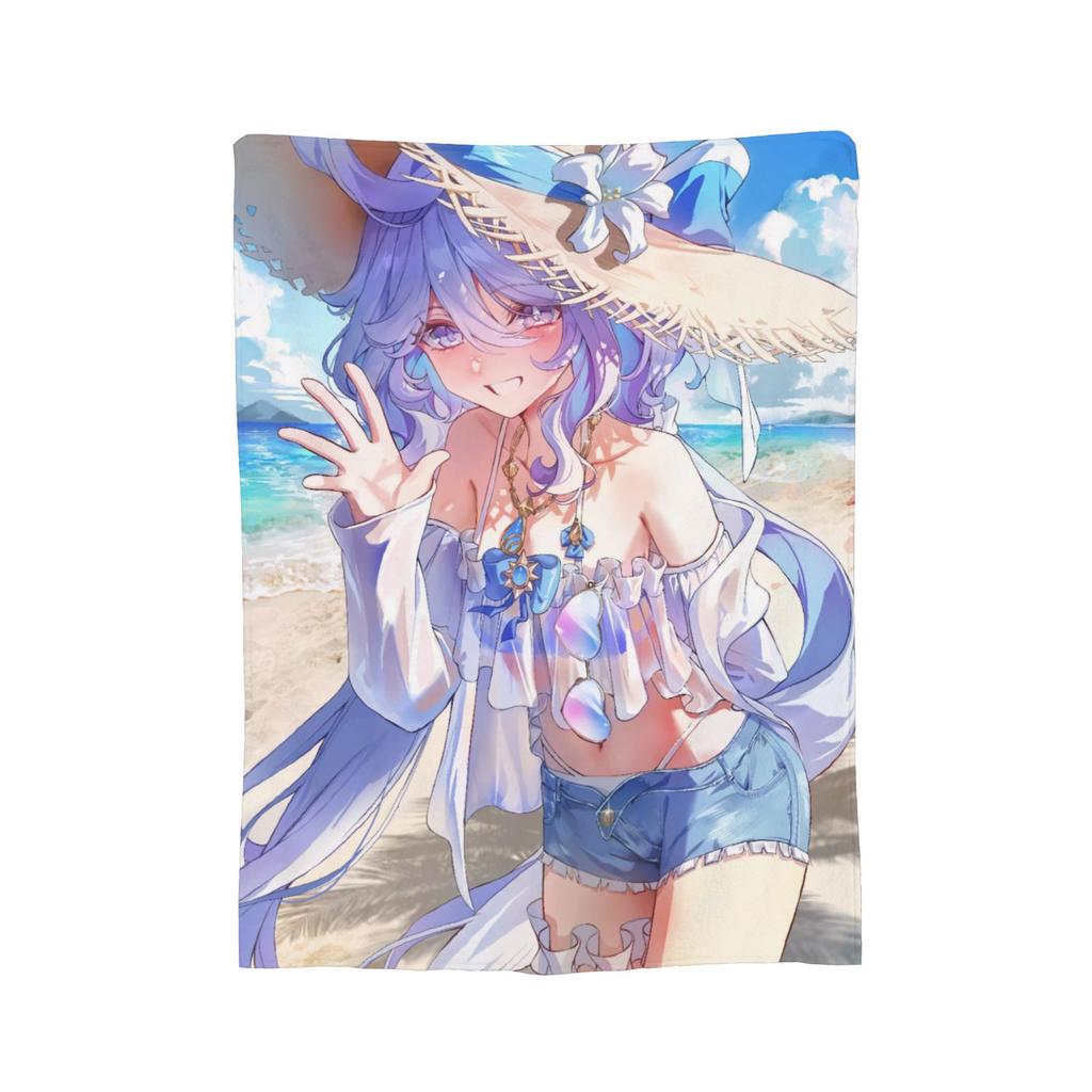 Furina Genshin Impact Blankets Fleece Summer  Portable Soft Throw Blanket for Home Outdoor Quilt