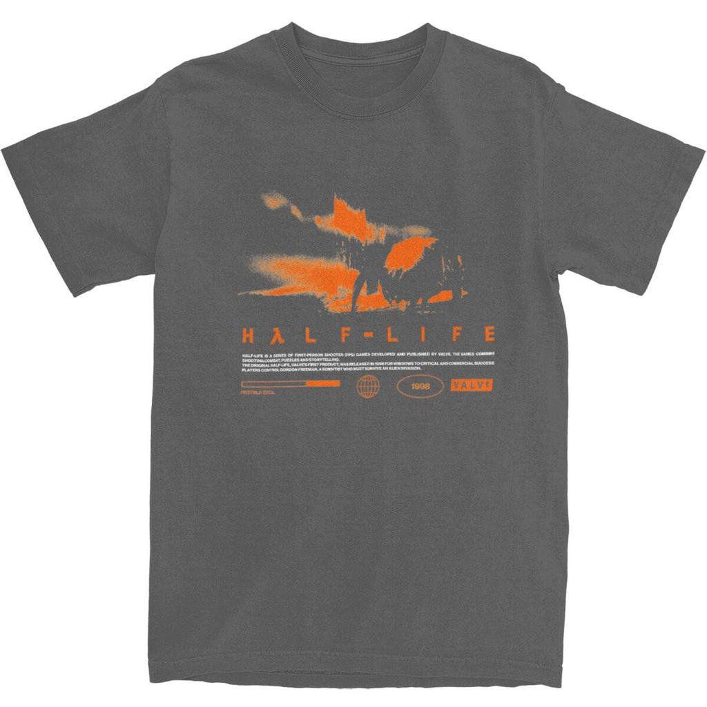 Herren T-Shirt Videospiele HALFS LIFES V3 T-Shirts Trendy Cool Sommer T-Shirts Lustiger Druck Reine Baumwolle Tops Übergröße 5XL