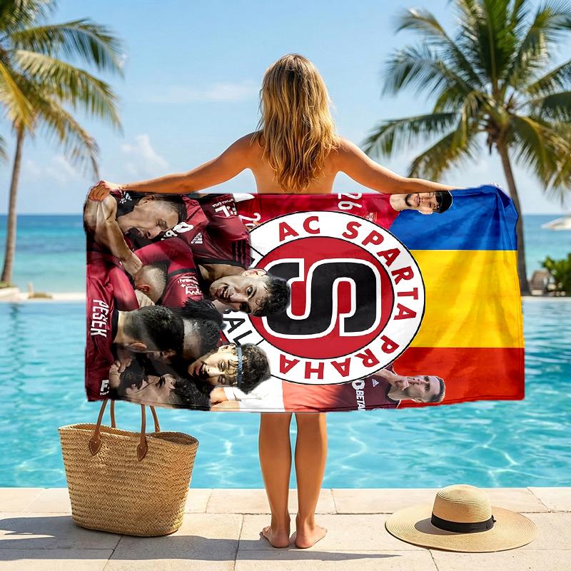 Ac Sparta Praha Fashion Beach Towel: Ideal for Summer Adventures Soft, absorbent and quick drying suitable for swimming and bathing