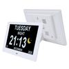 8 Inch Digital Calendar Clock Date and Time Display Customizable Alarm Auto Dimming Picture Video Playback Large