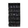 New 24 Grids Sundries Shoe Organiser Wall-mounted Hanging Over Fabric Closet Bag Clear Mesh Pocket