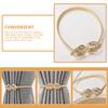 2Pcs Metal Curtain Holdbacks Elegant Design Easy Fix Remove Home Decor Accessory Leaf Curtain Tiebacks Home Decor