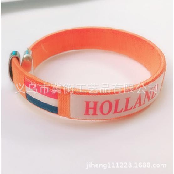 2026 World Cup Flag Bracelet Spain Sports Wristband Embroidered Bracelet Fan Supplies