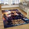 Der Teppich The Suicide Squad, inspiriert vom Actionfilm, eignet sich für Wohnzimmer, Schlafzimmer, Nachttischbereiche, Balkone und andere