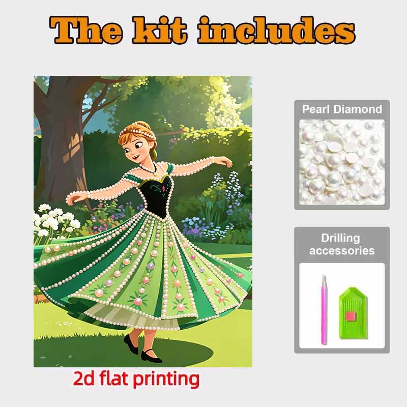 Disney Pearl Art Moana Anna DIY Handmade Pearl Gemstone Painting Kit Special Shapes Home Wall Decor Crafts