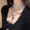 Colier Choker Original cu Perle pe Mai Multe Rânduri – Design de Nișă pentru Fete Îndrăznețe și la Modă