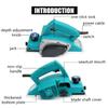 1000W Electric Planer Powerful Wooden Handheld Planer Carpenter Woodworking File Tool Home DIY Power Tools Kit 22x16x31cm