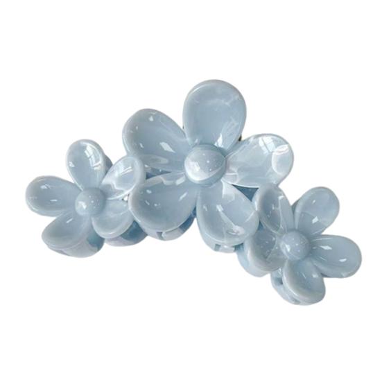 

Hair Claw Three-Dimensional Flower Design Large Shark Clip Buns Half-Tied Hair Back Head Hair Claw Commuting Hair Accessories синий