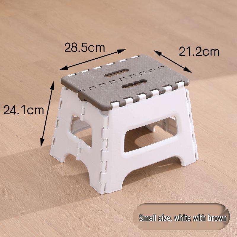 Portable Folding High Stool - Plastic Outdoor/Indoor Seat for Children, Camping, Fishing, Train Travel