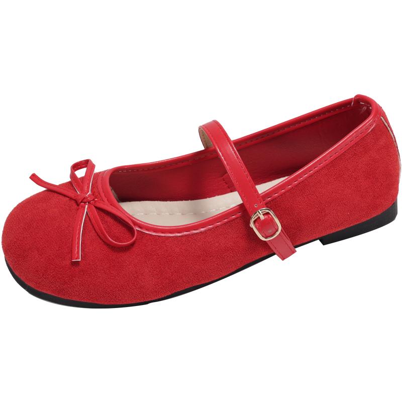 

Мода 2025 Новые балетки Женские туфли Мэри Джейн Круглый носок Женские балетки с бантом из шелка и атласа Женская обувь 40 красный
