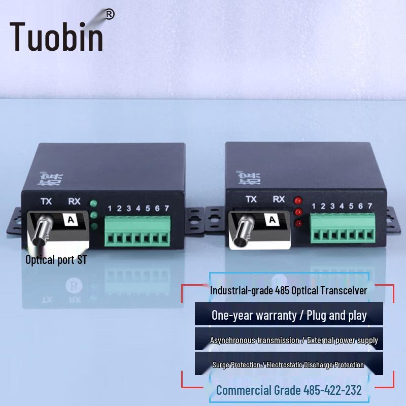 Tuobin RS485 Industrial Fiber Optic Converter