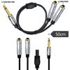 6.35mm Signal Y Splitter Cable Male To 2x6.35mm Female Adapter Speaker Headphones Extension Cable Headphones Splitter