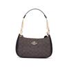 Coach Teri 24 Klassische Presbyopie Logo Kunstleder und Regeneriertes Leder Umhängetasche Mittel Damen Dunkelbraun