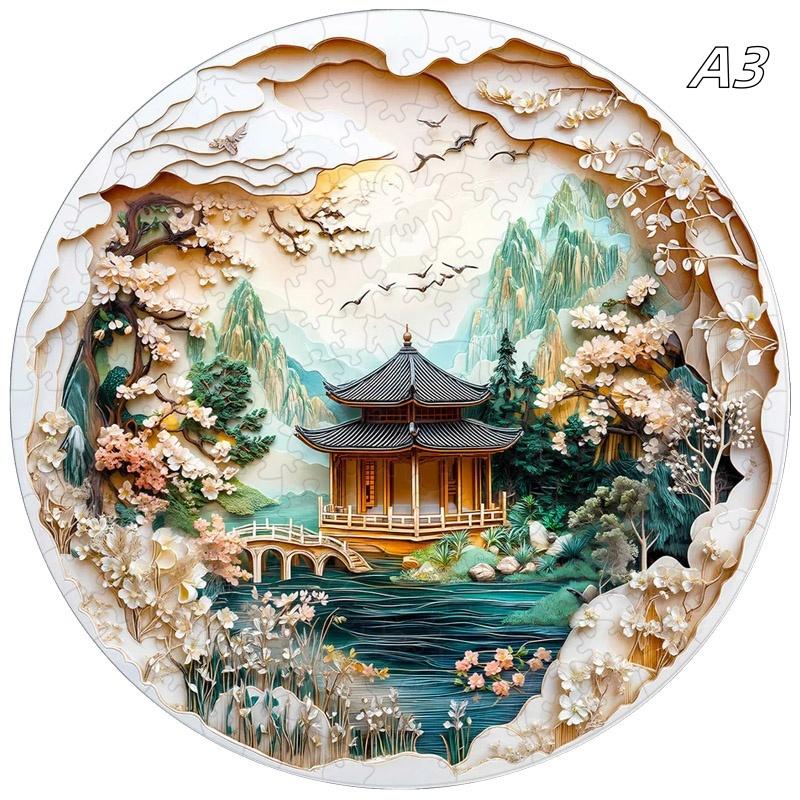 Non-Toxic Interactive 3D Cave Jurassic Animal Wooden Puzzle Game - Educational Toy For Kids And Adults - Ideal Birthday Gift Jigsaw Puzzle