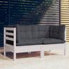 Day and Night - Day and Night 2-seater Garden Sofa with Anthracite Gray Pine Wood Cushions