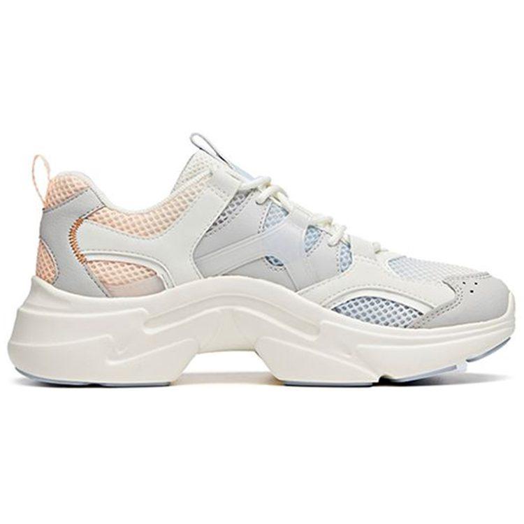 Anta Cushioning Slip Resistant Abrasion Resistant Low top Running Shoes Women's White Blue Pink 122028882-2