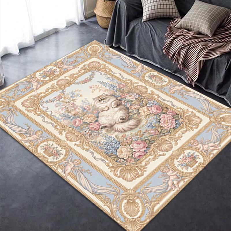 2025 New Cat Flower Carpet Rug for Living Room Bedroom Home Sofa Decoration,Kids play Non-slip Floor Mat42