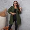 Autumn Women's Temperament Simple Wind Suit Collar Medium-length Solid Color Plus Size Jacket